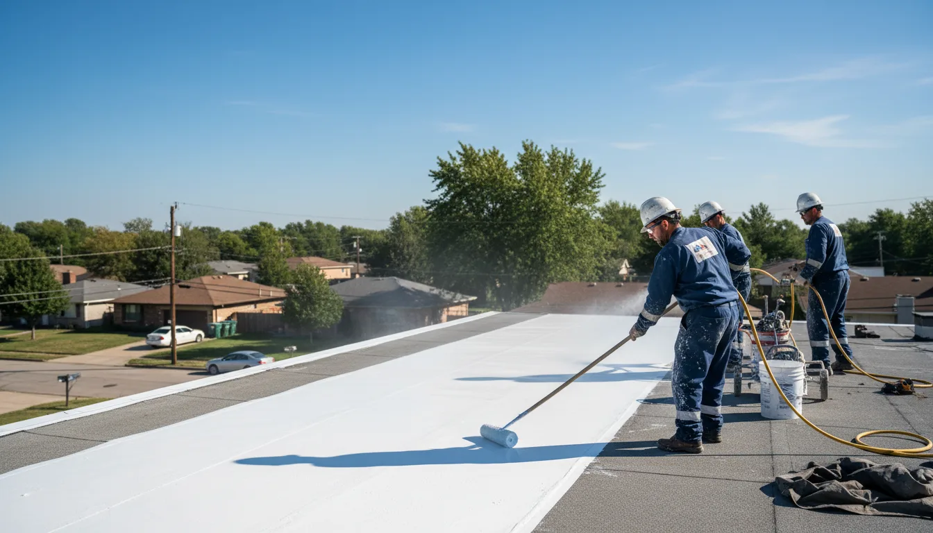 Commercial roof coating in Amsterdam, MO near me